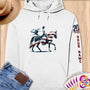 Physical Item S / White Equestrian Grace~Limited Edition 2024 "USA Excellence" ~ Personalized Premium Hoodie