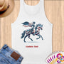 Physical Item S / White Equestrian Liberty~Limited Edition 2024 "USA Excellence" ~ Customizable Supersoft Tank Top