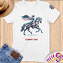 Physical Item S / White Equestrian Liberty~Limited Edition 2024 "USA Excellence" ~ Personalized Softstyle T-Shirt