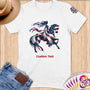 Physical Item S / White Equestrian Medal~Limited Edition 2024 "USA Excellence" ~ Personalized Softstyle T-Shirt