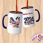 Physical Item 15oz / Blue Female Patriot~Limited Edition 2024 "USA Excellence" ~ Customized Large 15oz Mug