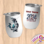 Physical Item 12 oz / White Fencing Liberty ~ Limited Edition 2024 "USA Excellence" ~ Customizable 12oz Wine Tumbler with Lid