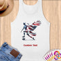 Physical Item S / White Flag Eagle Soccer ~Limited Edition 2024 "USA Excellence" ~ Customizable Supersoft Tank Top