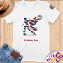 Physical Item S / White Flag Eagle Soccer ~Limited Edition 2024 "USA Excellence" ~ Personalized Softstyle T-Shirt