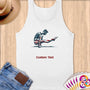 Physical Item S / White Flexing Patriotic Gymnast~Limited Edition 2024 "USA Excellence" ~ Customizable Supersoft Tank Top