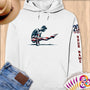 Physical Item S / White Flexing Patriotic Gymnast~Limited Edition 2024 "USA Excellence" ~ Personalized Premium Hoodie
