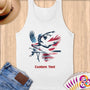 Physical Item S / White Flying Gymnast Soars ~Limited Edition 2024 "USA Excellence" ~ Customizable Supersoft Tank Top