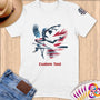 Physical Item S / White Flying Gymnast Soars ~Limited Edition 2024 "USA Excellence" ~ Personalized Softstyle T-Shirt