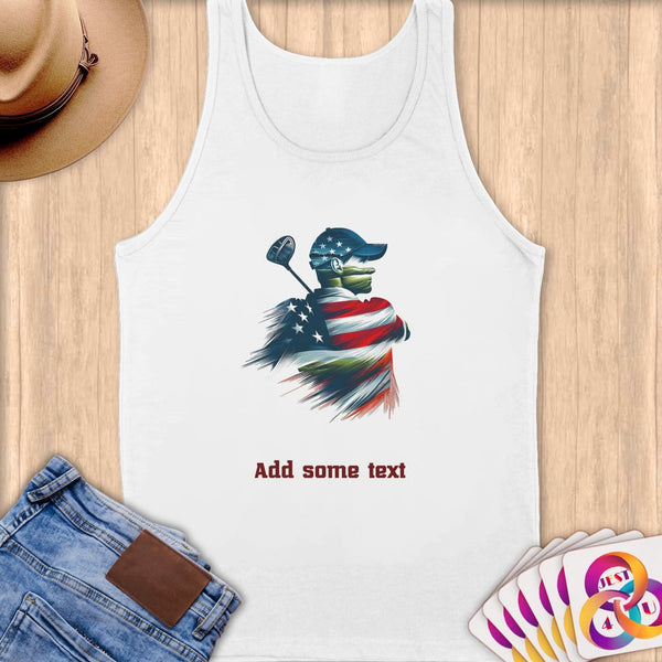 Physical Item S / White Golf Glory ~ Limited Edition 2024 "USA Excellence" ~ Customizable Supersoft Tank Top