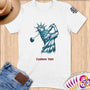 Physical Item S / White Golf Liberty Swing ~ Limited Edition 2024 "USA Excellence" ~ Personalized Softstyle T-Shirt
