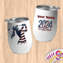 Physical Item 12 oz / White Golf Patriot ~ Limited Edition 2024 "USA Excellence" ~ Customizable 12oz Wine Tumbler with Lid