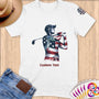 Physical Item S / White Golf Stars ~ Limited Edition 2024 "USA Excellence" ~ Personalized Softstyle T-Shirt