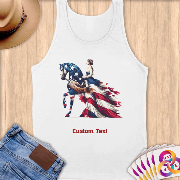Physical Item S / White Grace and Power~Limited Edition 2024 "USA Excellence" ~ Customizable Supersoft Tank Top