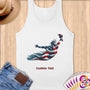 Physical Item S / White Graceful Liberty Swim ~ Limited Edition 2024 "USA Excellence" ~ Customizable Supersoft Tank Top