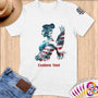 Physical Item S / White Gymnast's Reflection ~Limited Edition 2024 "USA Excellence" ~ Personalized Softstyle T-Shirt