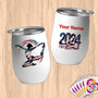 Physical Item 12 oz / White Gymnastic Elegance ~Limited Edition 2024 "USA Excellence" ~ Customizable 12oz Wine Tumbler with Lid