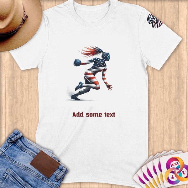 Physical Item S / White Handball Action ~ Limited Edition 2024 "USA Excellence" ~ Personalized Softstyle T-Shirt