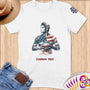Physical Item S / White Handball Hero ~ Limited Edition 2024 "USA Excellence" ~ Personalized Softstyle T-Shirt