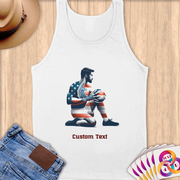 Physical Item S / White Handball Patriot ~ Limited Edition 2024 "USA Excellence" ~ Customizable Supersoft Tank Top