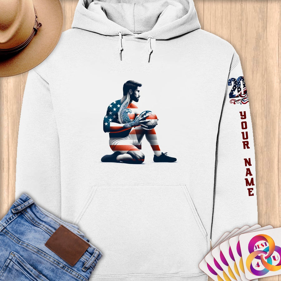 Physical Item S / White Handball Patriot ~ Limited Edition 2024 "USA Excellence" ~ Personalized Premium Hoodie