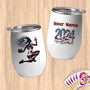 Physical Item 12 oz / White Handball Patriotic ~ Limited Edition 2024 "USA Excellence" ~ Customizable 12oz Wine Tumbler with Lid