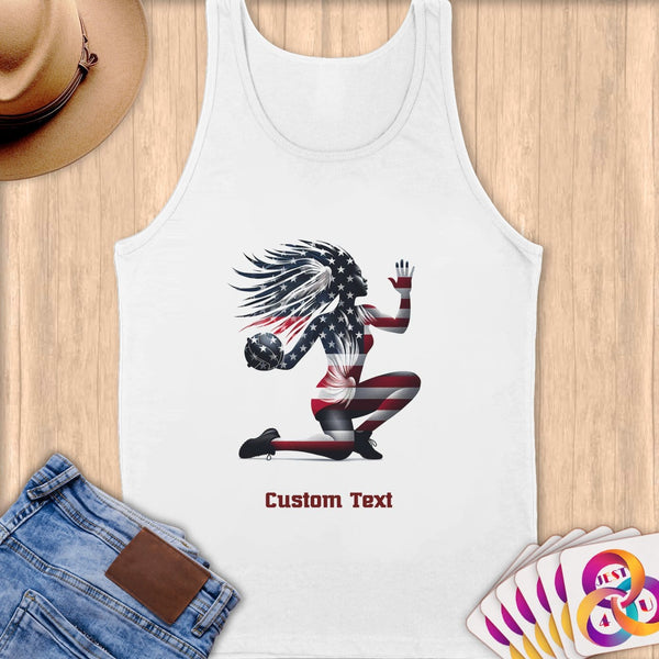 Physical Item S / White Handball Patriotic ~ Limited Edition 2024 "USA Excellence" ~ Customizable Supersoft Tank Top