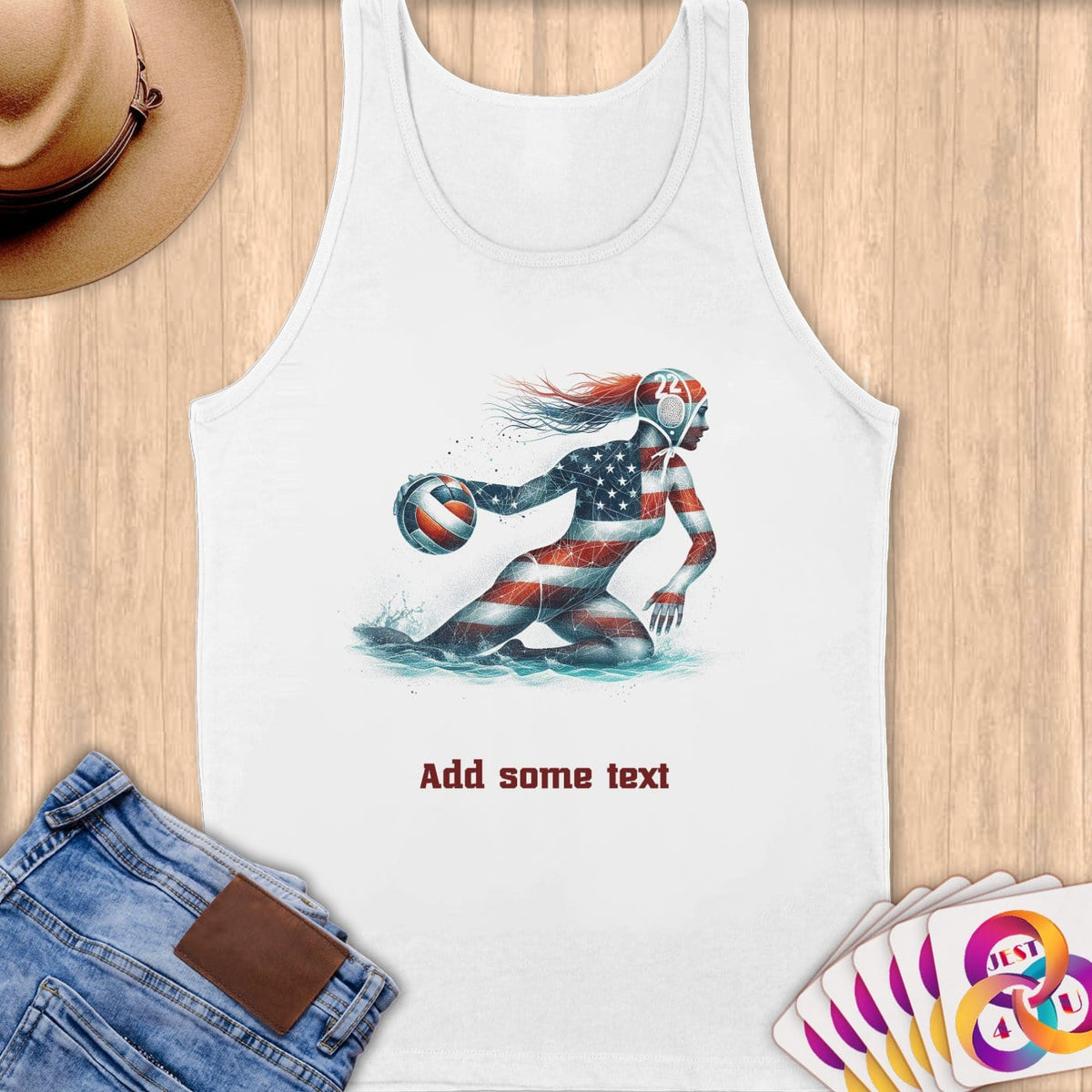 Physical Item S / White Handball Pride ~ Limited Edition 2024 "USA Excellence" ~ Customizable Supersoft Tank Top