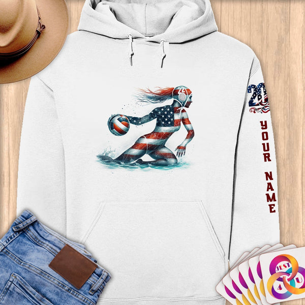 Physical Item S / White Handball Pride ~ Limited Edition 2024 "USA Excellence" ~ Personalized Premium Hoodie
