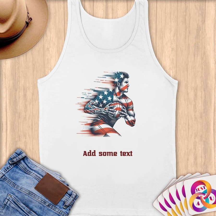 Physical Item S / White Handball Sensation ~ Limited Edition 2024 "USA Excellence" ~ Customizable Supersoft Tank Top