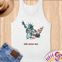 Physical Item S / White Hang Ten Lady Liberty ~ Limited Edition 2024 "USA Excellence" ~ Customizable Supersoft Tank Top