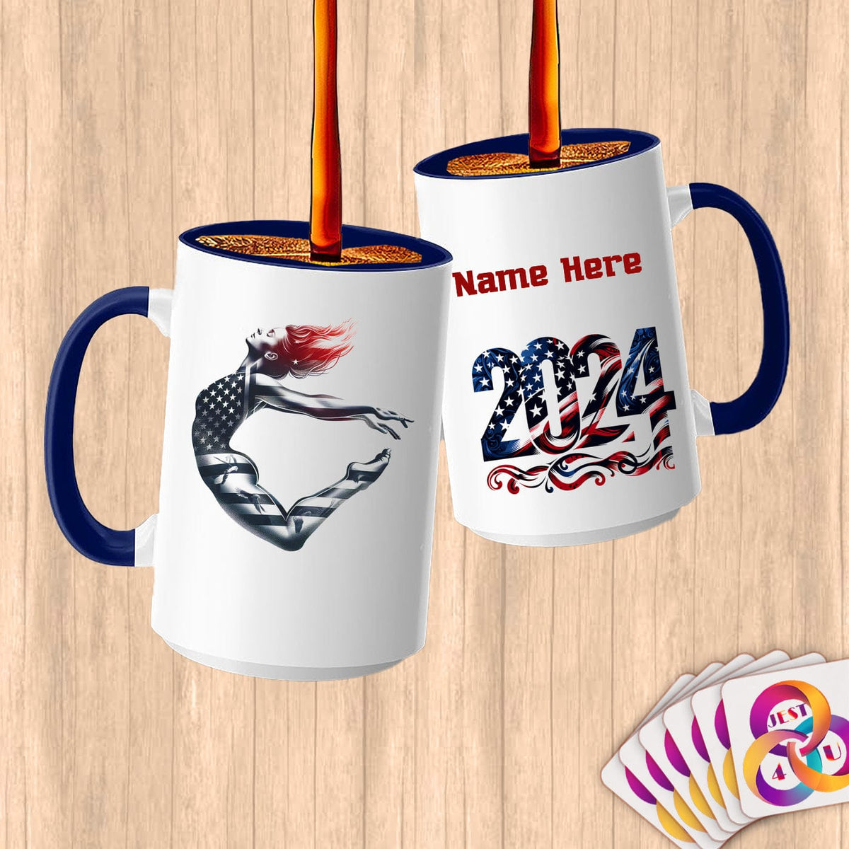 Physical Item 15oz / Blue High Dive Freedome~Limited Edition 2024 "USA Excellence" ~ Customized Large 15oz Mug