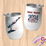 Physical Item 12 oz / White High Diver ~ Limited Edition 2024 "USA Excellence" ~ Customizable 12oz Wine Tumbler with Lid