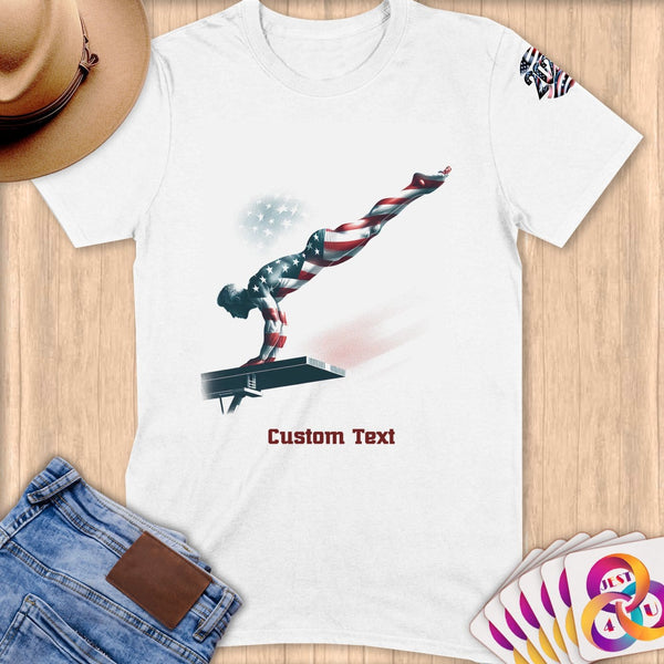 Physical Item S / White High Diver ~ Limited Edition 2024 "USA Excellence" ~ Personalized Softstyle T-Shirt