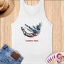 Physical Item S / White High Diving Statue Liberty~Limited Edition 2024 "USA Excellence" ~ Customizable Supersoft Tank Top