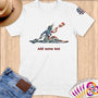 Physical Item S / White Kayaker Lady Liberty ~ Limited Edition 2024 "USA Excellence" ~ Personalized Softstyle T-Shirt