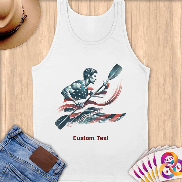 Physical Item S / White Kayaking Glory ~ Limited Edition 2024 "USA Excellence" ~ Customizable Supersoft Tank Top