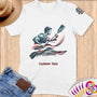 Physical Item S / White Kayaking Glory ~ Limited Edition 2024 "USA Excellence" ~ Personalized Softstyle T-Shirt