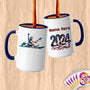 Physical Item 15oz / Blue Kayaking Lady Liberty ~ Limited Edition 2024 "USA Excellence" ~ Customized Large 15oz Mug