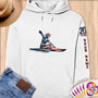 Physical Item S / White Kayaking Liberty Freedom ~ Limited Edition 2024 "USA Excellence" ~ Personalized Premium Hoodie