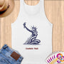Physical Item S / White Liberty Beautiful Swim ~ Limited Edition 2024 "USA Excellence" ~ Customizable Supersoft Tank Top