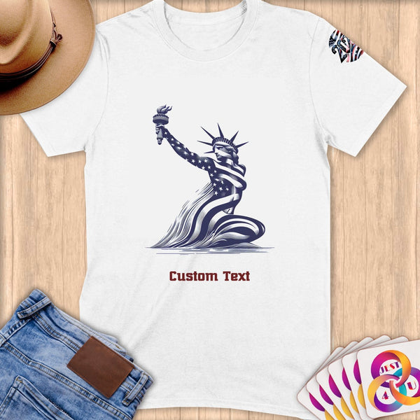 Physical Item S / White Liberty Beautiful Swim ~ Limited Edition 2024 "USA Excellence" ~ Personalized Softstyle T-Shirt