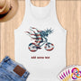 Physical Item S / White Liberty BMX Lady ~ Limited Edition 2024 "USA Excellence" ~ Customizable Supersoft Tank Top