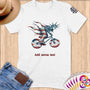 Physical Item S / White Liberty BMX Lady ~ Limited Edition 2024 "USA Excellence" ~ Personalized Softstyle T-Shirt