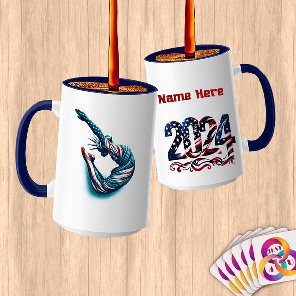 Physical Item 15oz / Blue Liberty Dives~Limited Edition 2024 "USA Excellence" ~ Customized Large 15oz Mug
