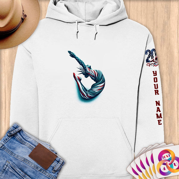 Physical Item S / White Liberty Dives~Limited Edition 2024 "USA Excellence" ~ Personalized Premium Hoodie