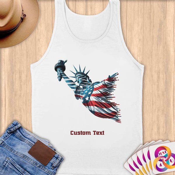 Physical Item S / White Liberty Diving ~ Limited Edition 2024 "USA Excellence" ~ Customizable Supersoft Tank Top