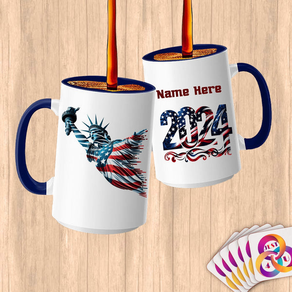 Physical Item 15oz / Blue Liberty Diving ~ Limited Edition 2024 "USA Excellence" ~ Customized Large 15oz Mug