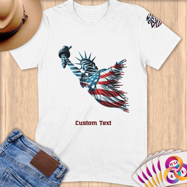 Physical Item S / White Liberty Diving ~ Limited Edition 2024 "USA Excellence" ~ Personalized Softstyle T-Shirt