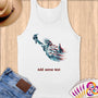 Physical Item S / White Liberty Dreams ~ Limited Edition 2024 "USA Excellence" ~ Customizable Supersoft Tank Top