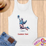 Physical Item S / White Liberty Dunks ~Limited Edition 2024 "USA Excellence" ~ Customizable Supersoft Tank Top